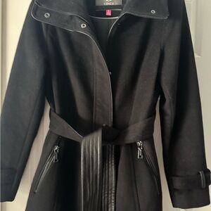Vince Elegant Black Trench Coat